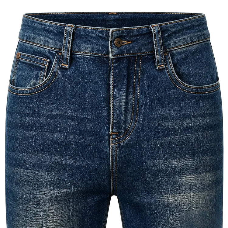 Women's High-Waisted Wide-Leg Jeans, Trendy Vintage Wash Design with Heart Pockets, Casual Y2K Style Denim Pants, Comfortable Fit Without Belt, Durable Denim Fabric That Flatters the Figure, Versatile Cut, Yw-1892