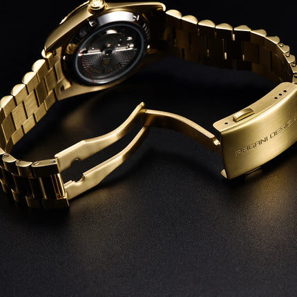 Nuovo Orologio da Uomo di Lusso PAGANI DESIGN add36 Dorato 2026, Orologio Meccanico Automatico con Vetro Zaffiro AR Protettivo, Cassa in Acciaio Inossidabile, Datario, da Polso