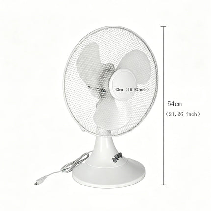 Ventilatore da tavolo elettrico con 3 velocità, silenzioso, 30 °   Inclinabile °   Protezione in rete sicura, a basso consumo energetico, per camera da letto, ufficio e stanza