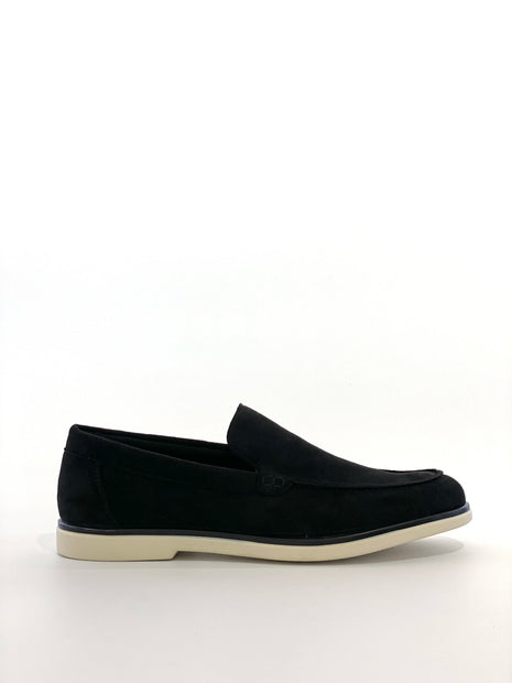 Mocassini classici slip-on in finta pelle scamosciata da uomo, scarpe casual da guida con suola in gomma morbida antiscivolo per l'uso quotidiano