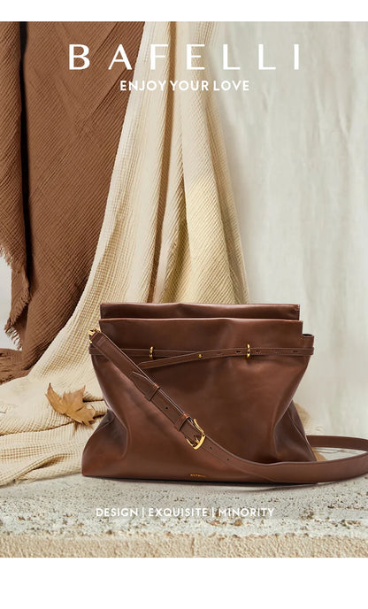 BAFELLI Borsa tote sotto le ascelle - Borsa da viaggio morbida in pelle ispirata a tracolla da donna Borsa a tracolla leggera dal design compatto