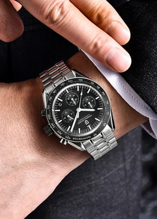 Nuovo orologio da uomo PAGANI DESIGN V6 Moon 2026, orologio al quarzo di lusso VK63 per uomo, impermeabile, cronografo sportivo veloce, vetro AR zaffiro, vetro in ceramica leggera, acciaio inossidabile, orologio alla moda.