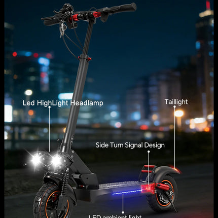 Monopattino Elettrico Mankeel MX-14 800W 15AH con Pneumatici Fuoristrada da 10 Pollici, Velocità Massima 45KM/H, Autonomia 30-40KM, Doppio Ammortizzatore, Pieghevole