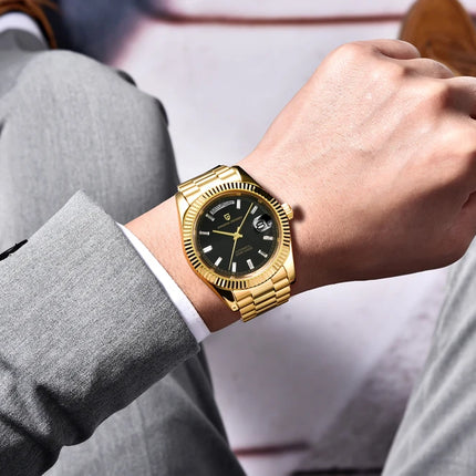 Orologio automatico di lusso Blue DESIGN Ice Blue per uomo, orologio da polso meccanico in acciaio inossidabile, impermeabile, vetro zaffiro AR, consegna locale