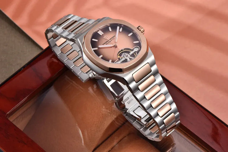 Nuovo Orologio Meccanico da Uomo PAGANI Whirlpool DESIGN 2026, Orologio Automatico di Lusso di Alta Gamma per Uomo, Scheletrato, Luminoso, con Vetro Zaffiro AR Protettivo, in Acciaio Inossidabile, Leggero