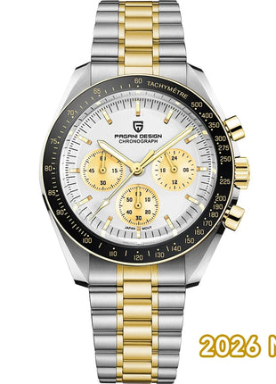PAGANI DESIGN 2026 Nuovo Orologio da Polso da Uomo Rosso di Lusso al Quarzo Cronografo Automatico con Data Impermeabile Spedizione Locale