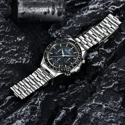 PAGANI DESIGN Nuovo Orologio da Uomo di Lusso al Quarzo con Vetro Zaffiro AR, Cronografo Sportivo Impermeabile 500 ATM, Movimento Giapponese, Luminoso, in Acciaio 316L