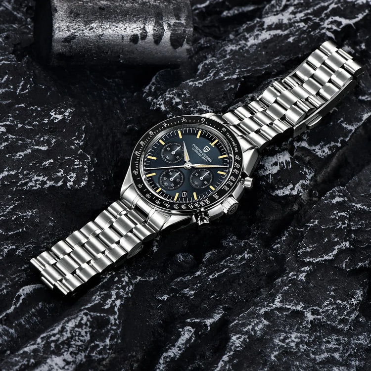 PAGANI DESIGN Nuovo Orologio da Uomo di Lusso al Quarzo con Vetro Zaffiro AR, Cronografo Sportivo Impermeabile 500 ATM, Movimento Giapponese, Luminoso, in Acciaio 316L