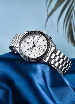 Nuovo Orologio da Uomo PAGANI DESIGN Moon Tan 2026, Orologio al Quarzo di Lusso con Vetro Zaffiro AR, Cronografo Impermeabile, Spedizione Locale