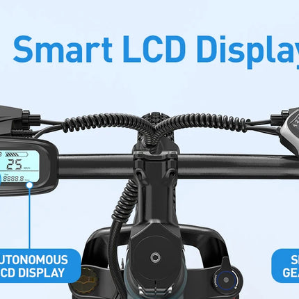 Bicicletta Elettrica Aairsk GT300 per Adulti, Batteria 36V10AH, 7 Velocità, con NFC, Pneumatici da 26 Pollici