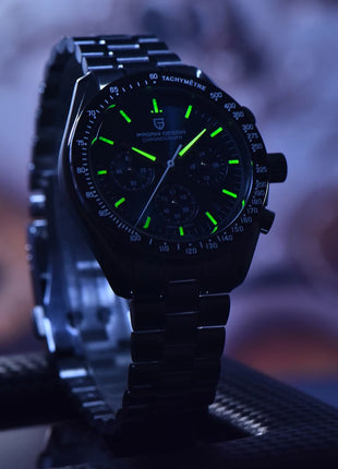 Nuovo Orologio da Uomo PAGANI DESIGN V6 Moon 2026, Orologio al Quarzo di Lusso, Cronografo Sportivo con Vetro Zaffiro Protettivo AR Luminoso