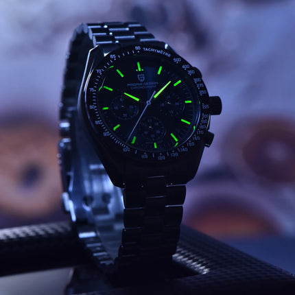 Nuovo Orologio da Uomo PAGANI DESIGN V6 Moon 2026, Orologio al Quarzo di Lusso, Cronografo Sportivo con Vetro Zaffiro Protettivo AR Luminoso