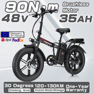 DEEPOWER G23 Bici Elettrica Pieghevole per Adulti, Motore ad Alta Coppia 90N·m, Batteria LG 48V 35Ah, Freni a Disco Meccanici, Pneumatici Fat 20×4.0, E-Bike Fuoristrada a Lunga Autonomia