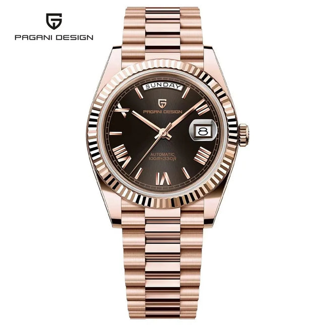 Nuovo Orologio da Uomo PAGANI DESIGN DD40 2026, Orologio Automatico di Lusso in Oro Rosa, Orologio Meccanico da Uomo con Vetro Zaffiro AR, Impermeabile, con Data, Regalo per Uomo, Orologio in Acciaio Inossidabile