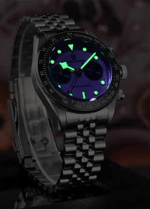 PAGANI DESIGN 2026 Nuovo Orologio Cronografo BB da Uomo, Orologio al Quarzo di Lusso con Vetro Zaffiro AR, Impermeabile 100M, Luminoso, Cinturino in Acciaio Inossidabile 316L, Spedizione Rapida da Magazzino Locale