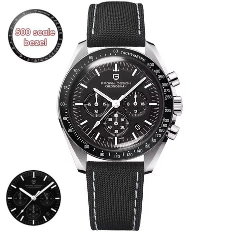 Nuovo Orologio da Uomo PAGANI DESIGN V6 Moon 2026, Orologio al Quarzo di Lusso, Cronografo Sportivo con Vetro Zaffiro Protettivo AR Luminoso