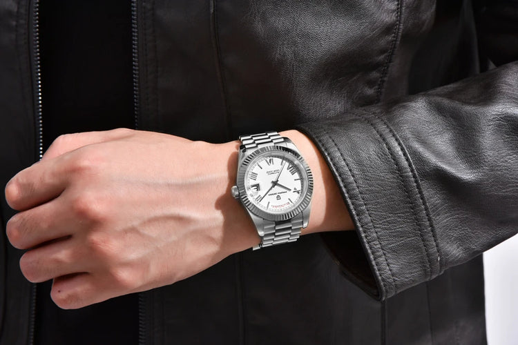 Nuovo orologio da uomo DESIGN PAGANI, orologio automatico di lusso in oro rosa per uomo, orologi meccanici con bracciale, specchio in zaffiro AR, impermeabile, con data, regalo per uomo d'affari
