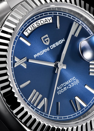 Orologi da uomo Gaphani DESIGN Blu, Orologio automatico di lusso da uomo, Vetro Zaffiro AR, Orologio Meccanico, Consegna da Magazzino Europeo