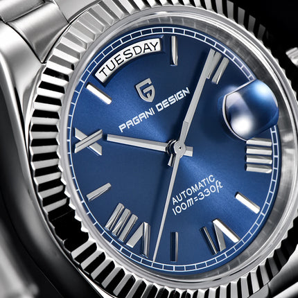 Orologi da uomo Gaphani DESIGN Blu, Orologio automatico di lusso da uomo, Vetro Zaffiro AR, Orologio Meccanico, Consegna da Magazzino Europeo