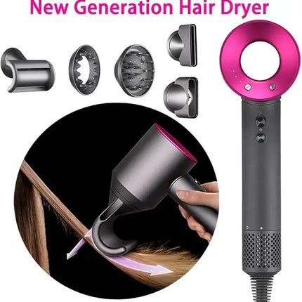 Professional Ionic Dryer 1600W, High Speed V9 Digital Motor 110000Rpm, Air Multiplier Technology, Intelligent Temperature Control, Silent Hair Dryer for Professional and Home Use