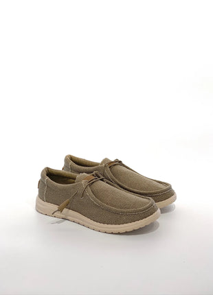 Scarpe casual da uomo in tela con punta a mocassino, leggere e comode, per tutti i giorni