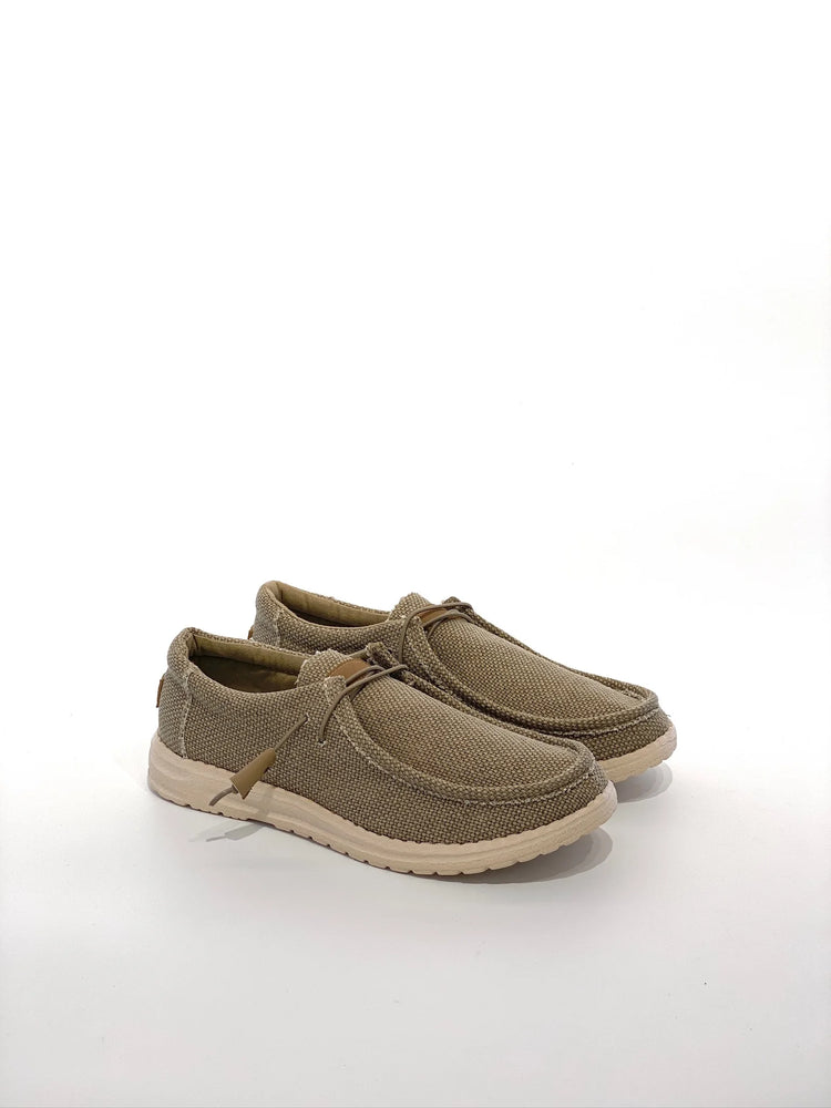 Scarpe casual da uomo in tela con punta a mocassino, leggere e comode, per tutti i giorni