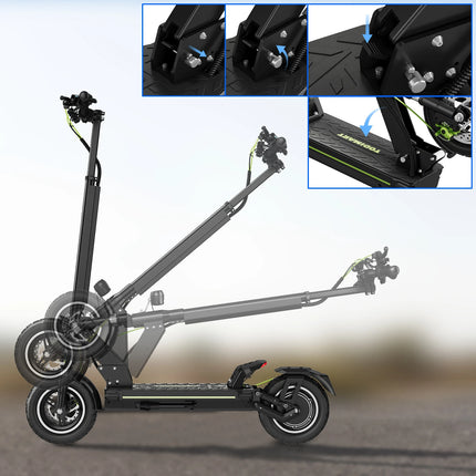 Monopattino Elettrico Adulto, Scooter Elettrico Pieghevole, Velocità Fino a 24.9 Km/h, 40Km di Autonomia, 10" Pneumatici Solidi, Carico massimo 120 kg, Doppia frenata