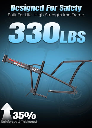 DEEPOWER G23 Bici Elettrica Pieghevole per Adulti, Motore ad Alta Coppia 90N·m, Batteria LG 48V 35Ah, Freni a Disco Meccanici, Pneumatici Fat 20×4.0, E-Bike Fuoristrada a Lunga Autonomia