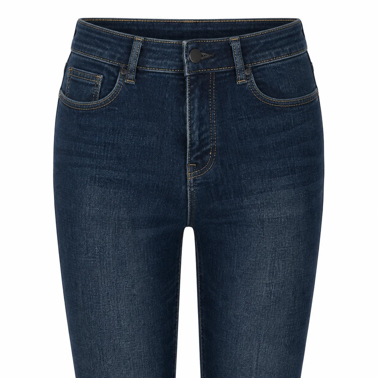 Women's Jeans Skinny High Waist Denim Dark Blue Washed Elastic pants Slim Fit Slimming Effect Streetwear Casual For City Work & Evening Outputs YW‑1641