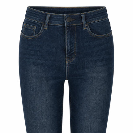 Women's Jeans Skinny High Waist Denim Dark Blue Washed Elastic pants Slim Fit Slimming Effect Streetwear Casual For City Work & Evening Outputs YW‑1641