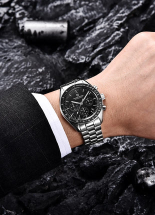 PAGANI DESIGN Nuovo PD1701 Orologio da Uomo di Lusso al Quarzo Cronografo Sportivo con Vetro Zaffiro Impermeabile Spedizione Locale