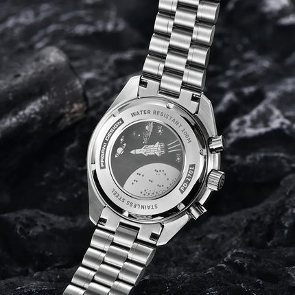 Nuovo Orologio da Uomo PAGANI DESIGN V6 Moon 2026, Orologio al Quarzo di Lusso, Cronografo Sportivo con Vetro Zaffiro Protettivo AR Luminoso