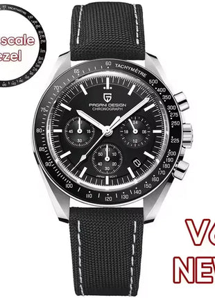 PAGANI DESIGN Nuovo Orologio da Uomo di Lusso al Quarzo con Vetro Zaffiro AR, Cronografo Sportivo Impermeabile 500 ATM, Movimento Giapponese, Luminoso, in Acciaio 316L