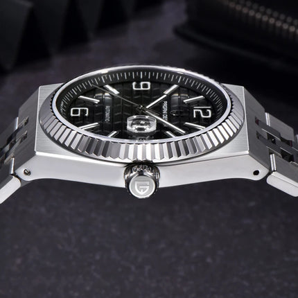 PAGANI DESIGN 2026 Nuovo Orologio Automatico di Lusso con Quadrante Romboidale 3D per Uomo, Orologio da Polso Meccanico per Affari, Vetro Zaffiro AR, Regalo per le Feste, Spedizione Locale