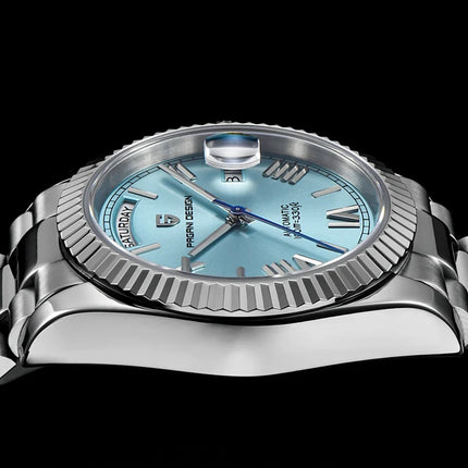 Orologi da uomo Gaphani DESIGN Blu, Orologio automatico di lusso da uomo, Vetro Zaffiro AR, Orologio Meccanico, Consegna da Magazzino Europeo