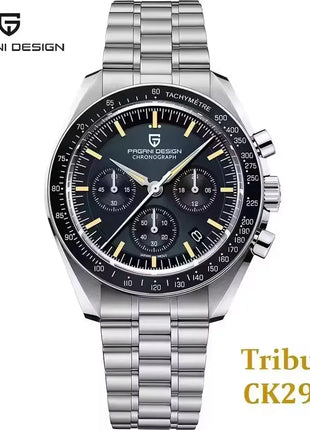 PAGANI DESIGN Nuovo Orologio da Uomo di Lusso al Quarzo con Vetro Zaffiro AR, Cronografo Sportivo Impermeabile 500 ATM, Movimento Giapponese, Luminoso, in Acciaio 316L