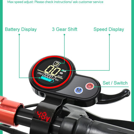 Monopattino Elettrico per Adulti, Motore 800W, Batteria 48V 15AH, Velocità Massima 45KM/H, Pneumatici Fuoristrada da 10 Pollici, Doppio Freno