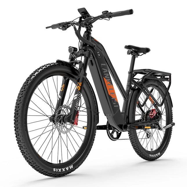 LANKELEISI MX600 Pro Electric Bicycle, 500W Motor, 48V 20Ah Battery, 150KM Range, 27.5x2.4 Inch Tires, Adult E-bike