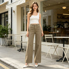 High Waist Wide Leg woman Jeans Vintage Wash large trousers Casual Five Pocket Fashion Smooth Fit For Daily Outfit Urban Look FX1338-3