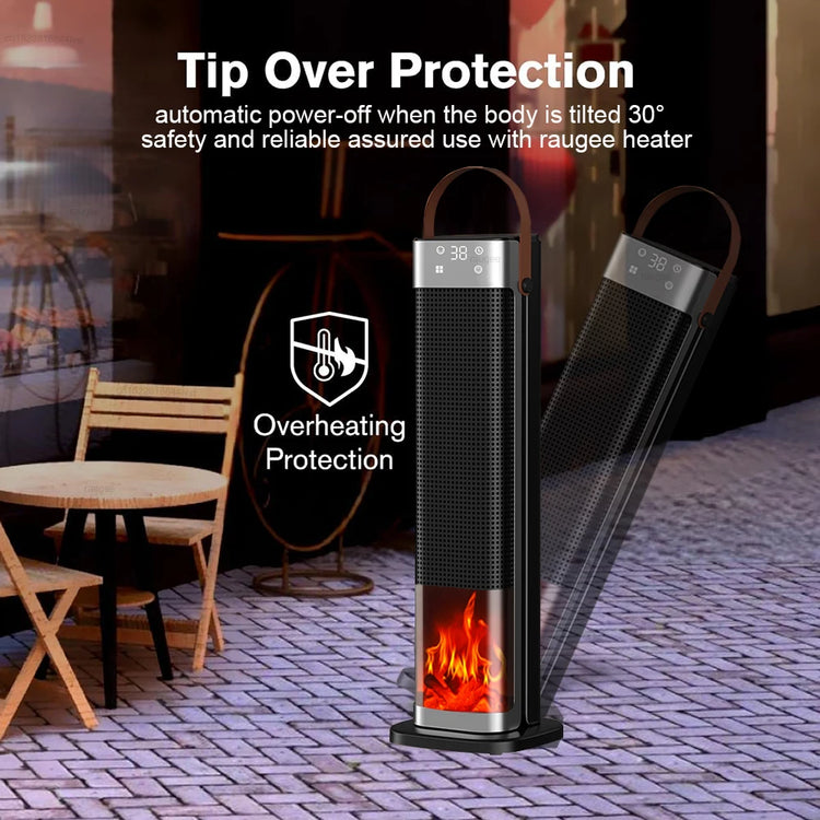Electric Heater 2000W Heating Fans Portable PTC Fan Heater Electric Space Heater Household Hot Air Blower Electric Warmer with Remote Control