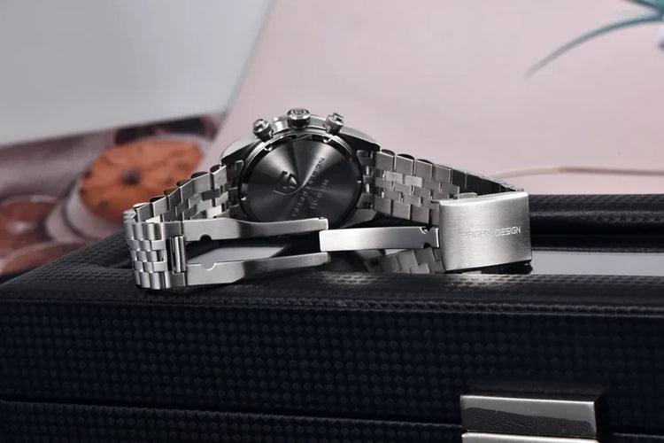 PAGANI DESIGN Nuovo orologio da uomo Panda, orologio sportivo cronografo al quarzo di lusso, vetro zaffiro AR, luminoso, impermeabile, consegna locale UE