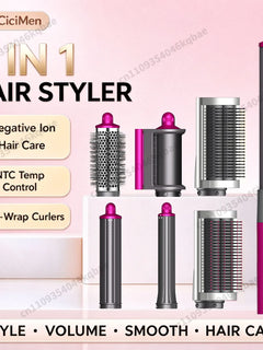 SenCiciMen 6-in-1 Air Multi-Styler 110,000 RPM High-Speed Hair Dryer Brush with Auto-Wrap Curlers Hair Styling Tool Fast Drying, Curling, Volumizing &  Smooth Blowouts and Frizz Gift for Women
