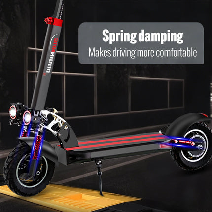 Monopattino elettrico SUNNIGOO per adulti, 10 pollici, fuoristrada, batteria al litio 48V, velocità massima   Monopattino Elettrico Pieghevole con Sedile, 45km/h, Lunga Autonomia, Potente Capacità di Salita, Portatile