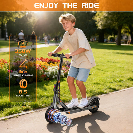 EU Stock 350W Electric Scooter 19 MPH 36V 4.5Ah 3 Speed Adjustable App Control Supported 8.5-Inch Solid Non Slip Tires Foldable Electric Scooter For Teenagers' Urban Adventures