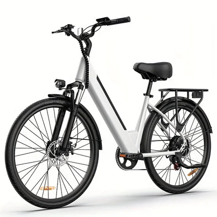 Urlife E26 750W Peak Bicicletta Elettrica per Pendolari a Lungo Raggio, Pneumatici 26×2 Pollici, Batteria al Litio Rimovibile ad Alta Capacità 36V 13Ah, 7 Velocità, Freno Idraulico, Display LCD