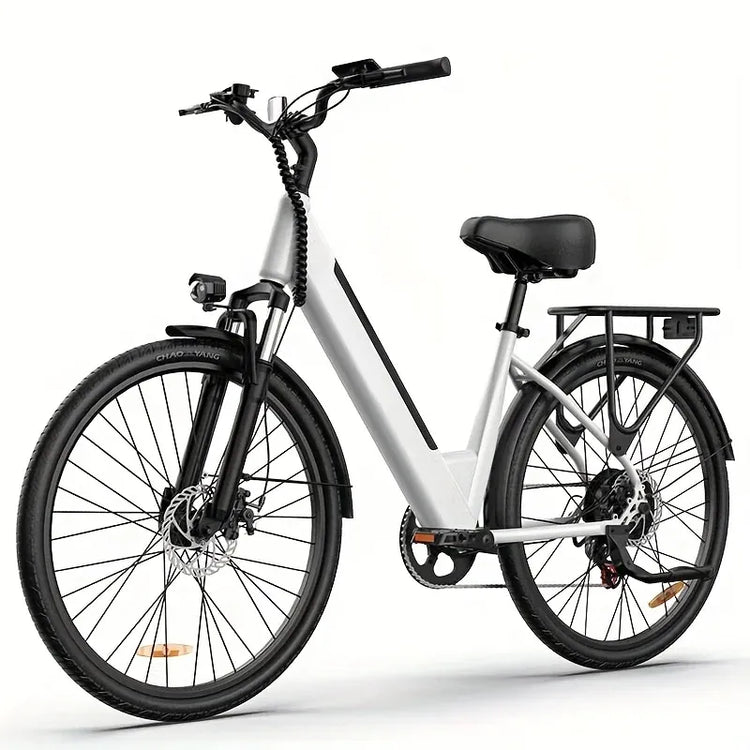 Urlife E26 750W Peak Bicicletta Elettrica per Pendolari a Lungo Raggio, Pneumatici 26×2 Pollici, Batteria al Litio Rimovibile ad Alta Capacità 36V 13Ah, 7 Velocità, Freno Idraulico, Display LCD