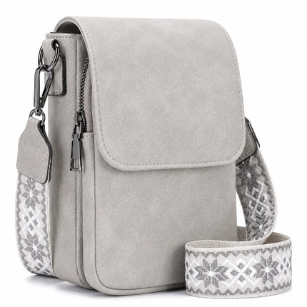 Borsa a tracolla da donna alla moda, design multitasche, tracolla regolabile, mini borsa a spalla