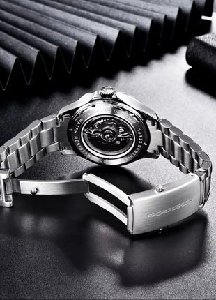 Orologi da uomo PAGANI DESIGN, orologio meccanico automatico di lusso, orologio da uomo resistente all'acqua, vetro zaffiro AR, orologio leggero, spedizione locale UE