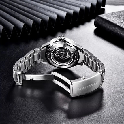 Orologi da uomo PAGANI DESIGN, orologio meccanico automatico di lusso, orologio da uomo resistente all'acqua, vetro zaffiro AR, orologio leggero, spedizione locale UE