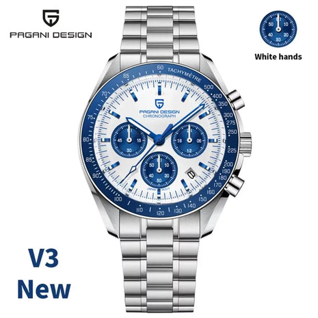 Nuovo Orologio da Uomo PAGANI DESIGN V6 Moon 2026, Orologio al Quarzo di Lusso, Cronografo Sportivo VK63, Vetro Zaffiro AR, Impermeabile, Luminoso, Regalo